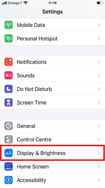 Cómo apagar la luz azul en iPhone con turno de noche paso 2