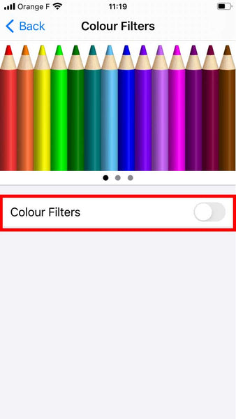 Roter Farbfilter für iPhone Schritt 5