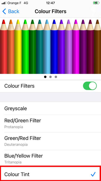 Roter Farbfilter für iPhone Schritt 6