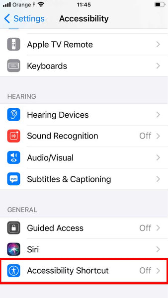 Red color filter for iphone triple-click home button shortcut step 3