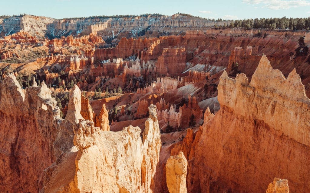 view of the navajo trail in bryce national park uath