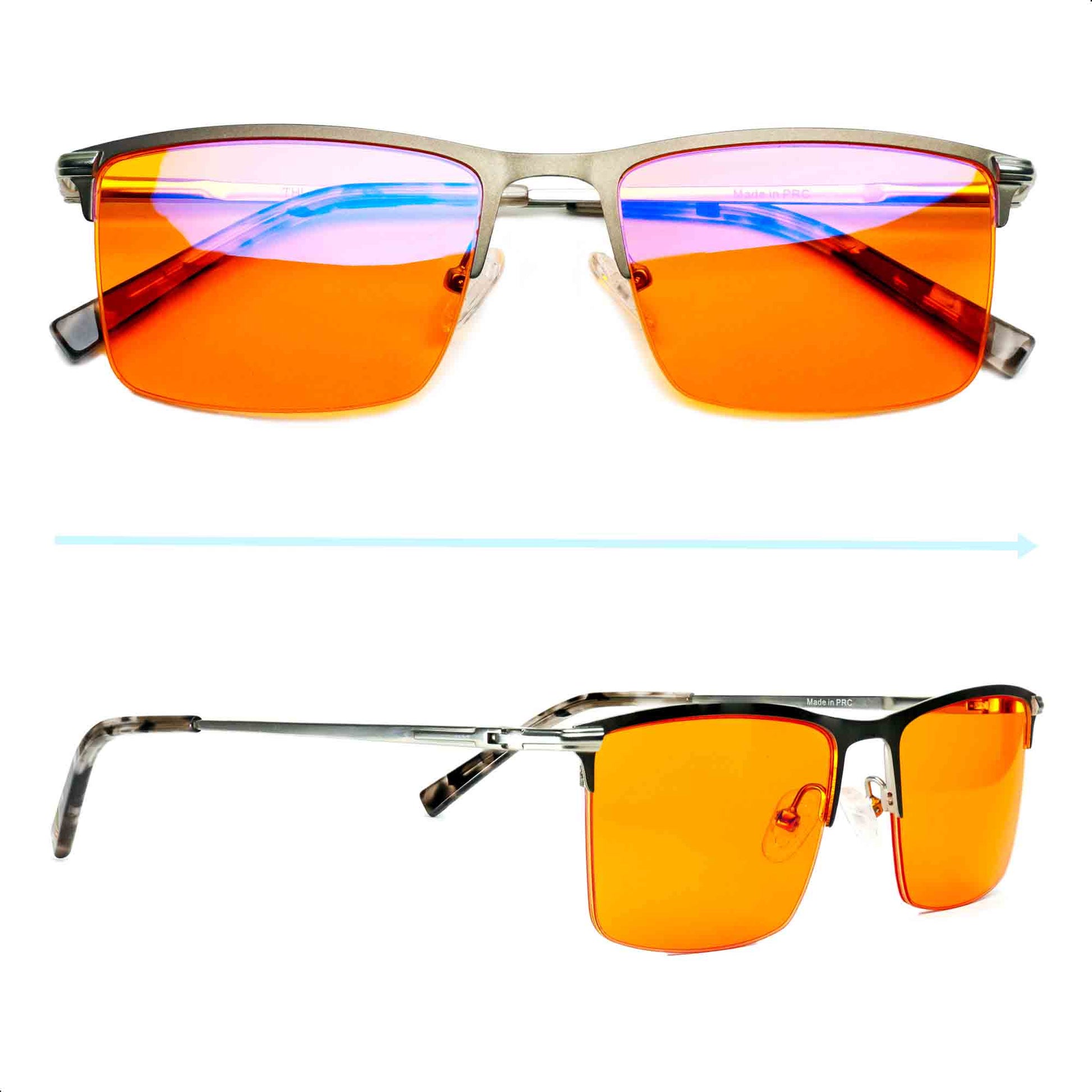 red light glasses orange computer screen blue light blocker glasses blue light