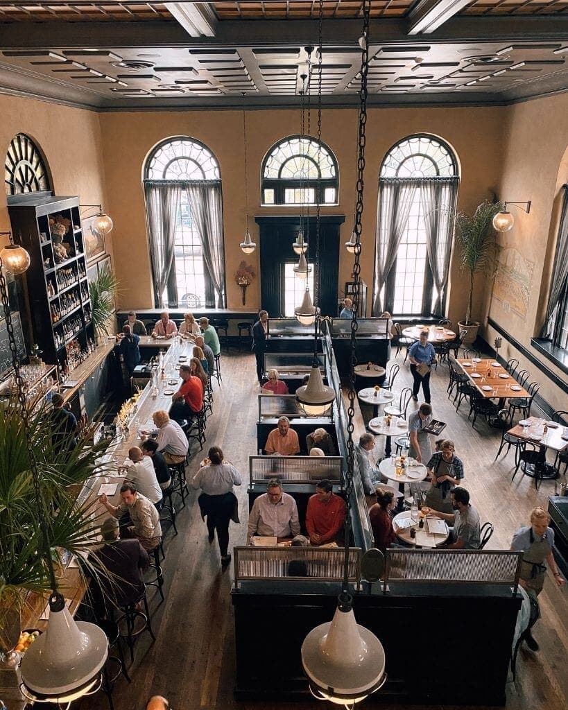 dining room in the ordinary in charleston sc